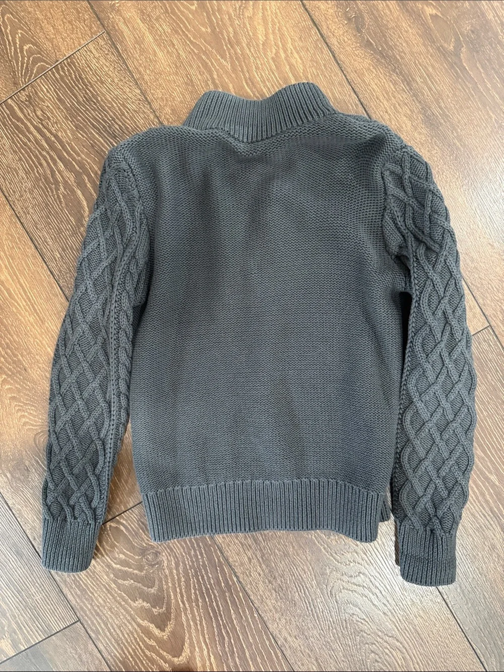 Boy's size S 6/7 - GAP Dark Gray Cable Knit Button Sweater